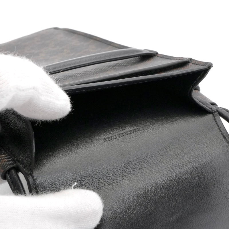 セリーヌ CELINE 携帯・スマホアクセサリー レザー キャンバス ブラック 黒 トリオンフ ロゴ フォンケース モバイルポーチ ポシェット