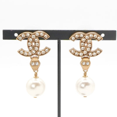 シャネル CHANEL ピアス イヤリング ゴールド ココマーク ラインストーン