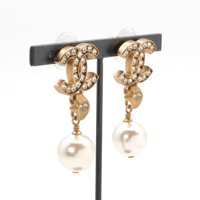 シャネル CHANEL ピアス イヤリング ゴールド ココマーク ラインストーン