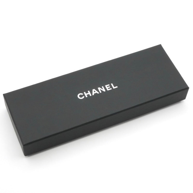 シャネル CHANEL ヘアアクセサリー ファブリック ブラック 黒 シルバー リボン バレッタ ヘアクリップ ヘアピン ココマーク