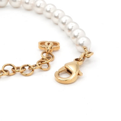 シャネル CHANEL ブレスレット バングル カフ ゴールド ココマーク ハート ラインストーン