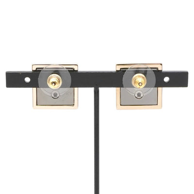 シャネル CHANEL ピアス イヤリング ゴールド ダークグレー ココマーク スクエア