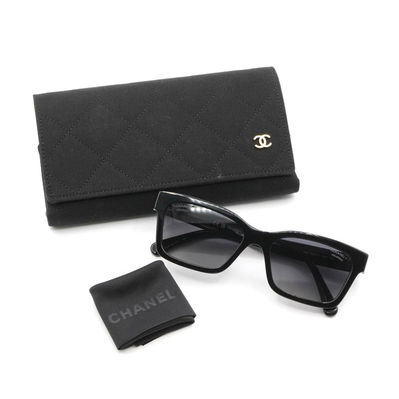 シャネル CHANEL サングラス ブラック ホワイト ココマーク アイウェア ロゴ