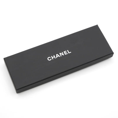シャネル CHANEL ヘアアクセサリー シルク ブラック ホワイト ココマーク カメリア ロゴ リボン シュシュ ヘアゴム