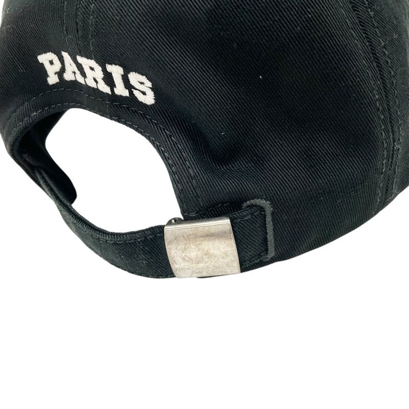 セリーヌ CELINE キャップ 帽子 コットン ブラック ホワイト トリオンフ ロゴ ベースボールキャップ ダメージ加工