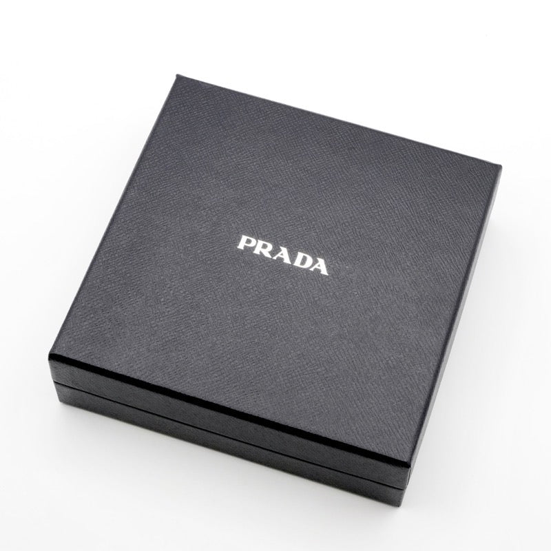 プラダ PRADA ヘアアクセサリー ブラック ゴールド トライアングルロゴ バレッタ リボン Re-Nylon ヘアクリップ