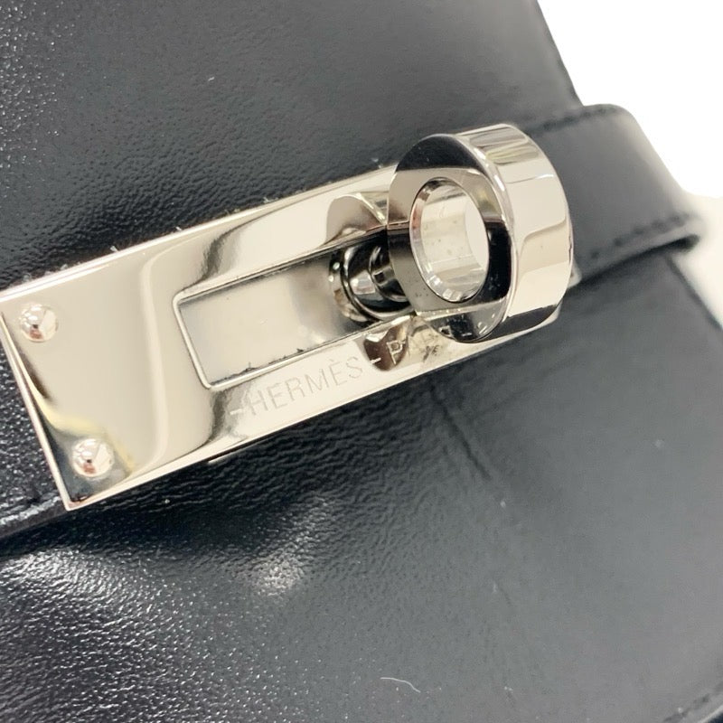 エルメス HERMES ジジ サンダル 靴 シューズ レザー ブラック シルバー ケリー金具 ミュール