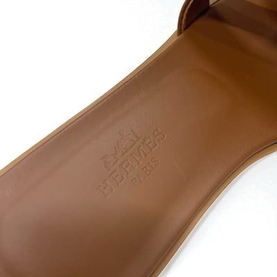エルメス HERMES オラン サンダル 靴 シューズ レザー ブラウン フラット ミュール