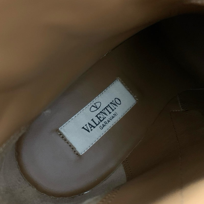 ヴァレンティノ VALENTINO ブーツ ショートブーツ 靴 シューズ レザー ブラック 黒 ゴールド 未使用 ロックスタッズ ベルト