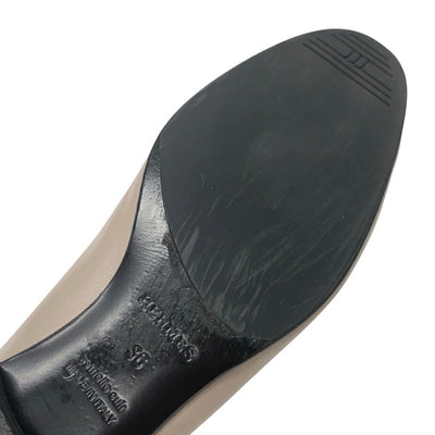 エルメス HERMES パリ ローファー 革靴 靴 シューズ レザー グレージュ シルバー モカシン H金具