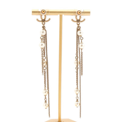 シャネル CHANEL ピアス イヤリング ゴールド ココマーク チェーン パール