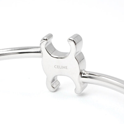 セリーヌ CELINE ブレスレット バングル カフ シルバー トリオンフ アシンメトリック