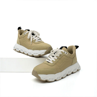 エルメス HERMES インパルス スニーカー 靴 シューズ ファブリック スエード ベージュ シェーヌダンクル