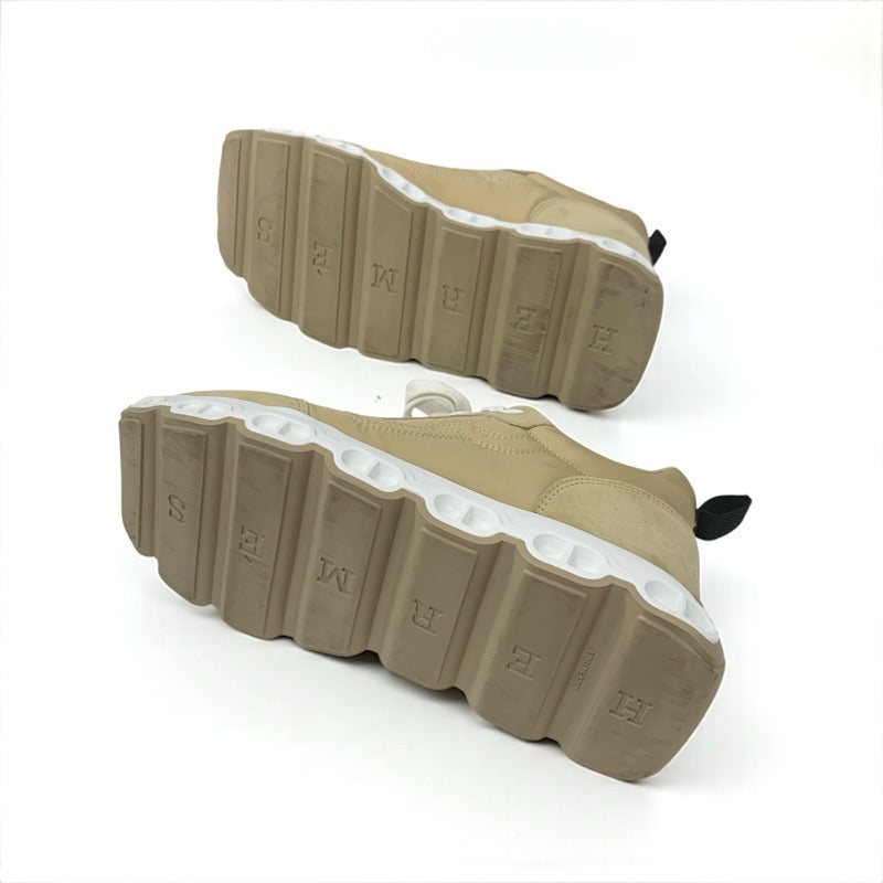 エルメス HERMES インパルス スニーカー 靴 シューズ ファブリック スエード ベージュ シェーヌダンクル