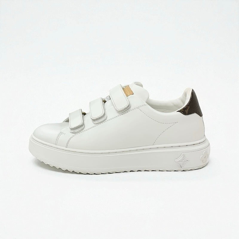 ルイヴィトン LOUIS VUITTON タイムアウトライン モノグラム スニーカー 靴 シューズ レザー ホワイト 白 モノグラム ロゴ