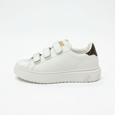 ルイヴィトン LOUIS VUITTON タイムアウトライン モノグラム スニーカー 靴 シューズ レザー ホワイト 白 モノグラム ロゴ