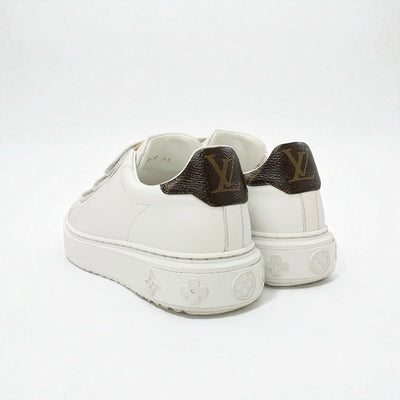 ルイヴィトン LOUIS VUITTON タイムアウトライン モノグラム スニーカー 靴 シューズ レザー ホワイト 白 モノグラム ロゴ