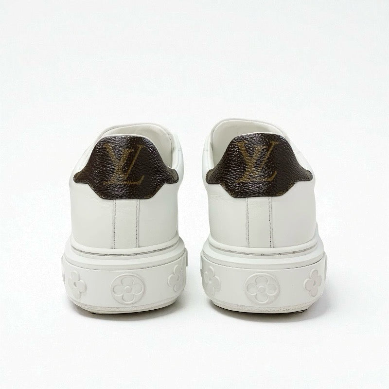 ルイヴィトン LOUIS VUITTON タイムアウトライン モノグラム スニーカー 靴 シューズ レザー ホワイト 白 モノグラム ロゴ