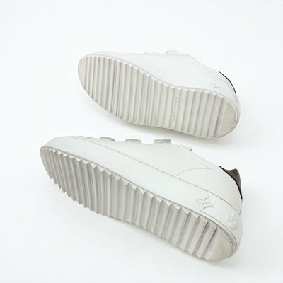 ルイヴィトン LOUIS VUITTON タイムアウトライン モノグラム スニーカー 靴 シューズ レザー ホワイト 白 モノグラム ロゴ