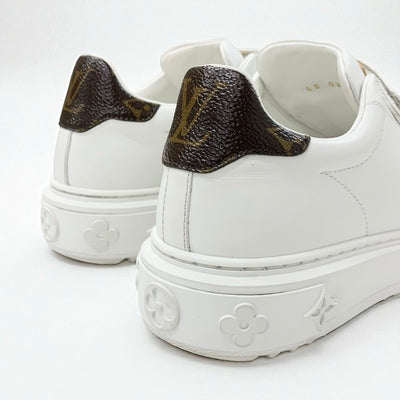 ルイヴィトン LOUIS VUITTON タイムアウトライン モノグラム スニーカー 靴 シューズ レザー ホワイト 白 モノグラム ロゴ