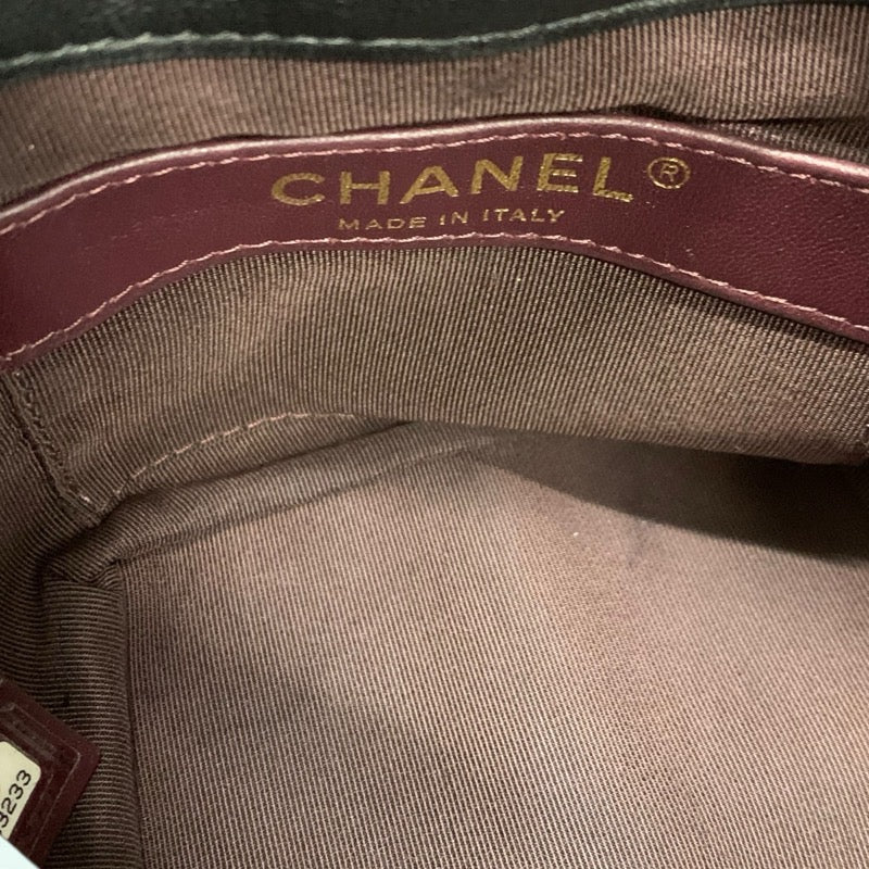 シャネル CHANEL バッグ ショルダーバッグ ラムスキン ブラック ゴールド ココマーク チェーンバック 巾着