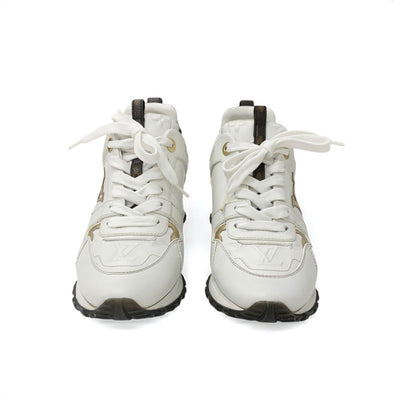 ルイヴィトン LOUIS VUITTON ランアウェイライン モノグラム スニーカー 靴 シューズ レザー ホワイト ブラウン ゴールド インヒール