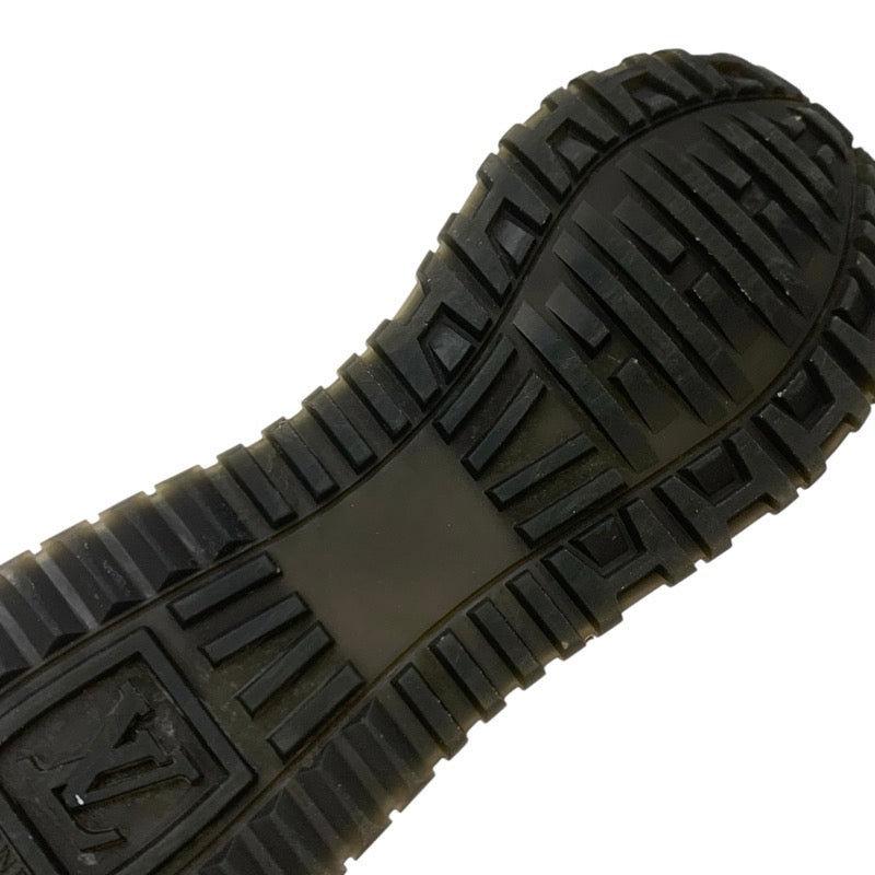 ルイヴィトン LOUIS VUITTON ランアウェイライン モノグラム スニーカー 靴 シューズ レザー ホワイト ブラウン ゴールド インヒール