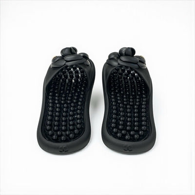 シャネル CHANEL サンダル 靴 シューズ ラバー ブラック 黒 ココマーク カメリア フラット