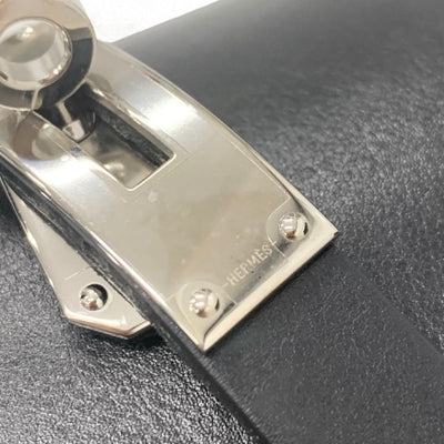 エルメス HERMES ジャンピング ブーツ ロングブーツ 靴 シューズ レザー ブラック 黒 シルバー ケリー金具