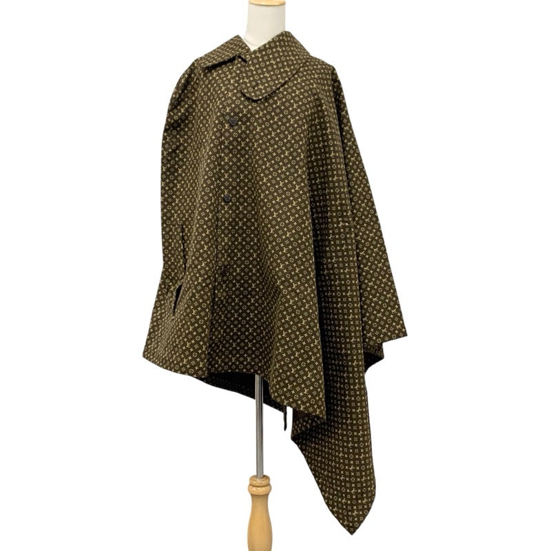 ルイヴィトン LOUIS VUITTON アウター コットン ブラウン ロゴ NIGO マイクロモノグラム ポンチョ ケープ メンズ