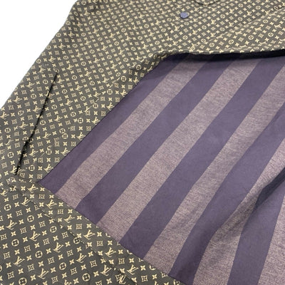 ルイヴィトン LOUIS VUITTON アウター コットン ブラウン ロゴ NIGO マイクロモノグラム ポンチョ ケープ メンズ