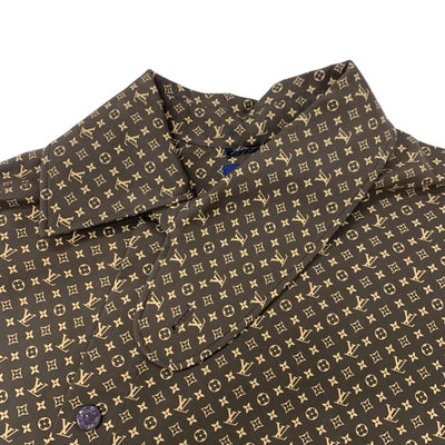 ルイヴィトン LOUIS VUITTON アウター コットン ブラウン ロゴ NIGO マイクロモノグラム ポンチョ ケープ メンズ