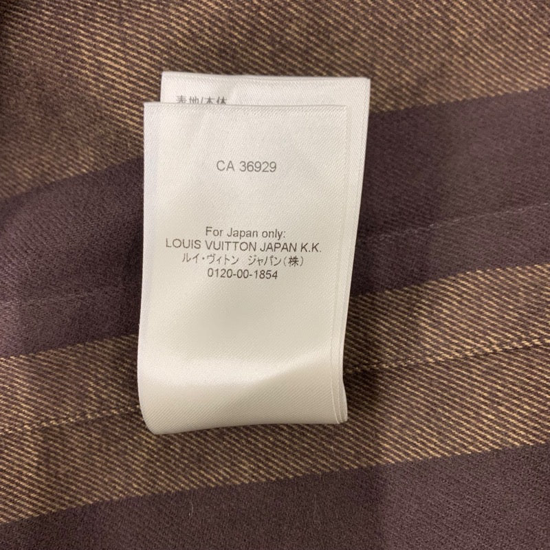 ルイヴィトン LOUIS VUITTON アウター コットン ブラウン ロゴ NIGO マイクロモノグラム ポンチョ ケープ メンズ