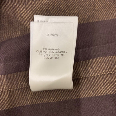 ルイヴィトン LOUIS VUITTON アウター コットン ブラウン ロゴ NIGO マイクロモノグラム ポンチョ ケープ メンズ