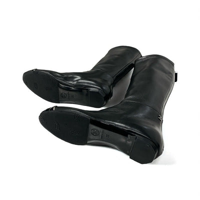 シャネル CHANEL ブーツ ロングブーツ 靴 シューズ レザー ブラック ココマーク ロゴ