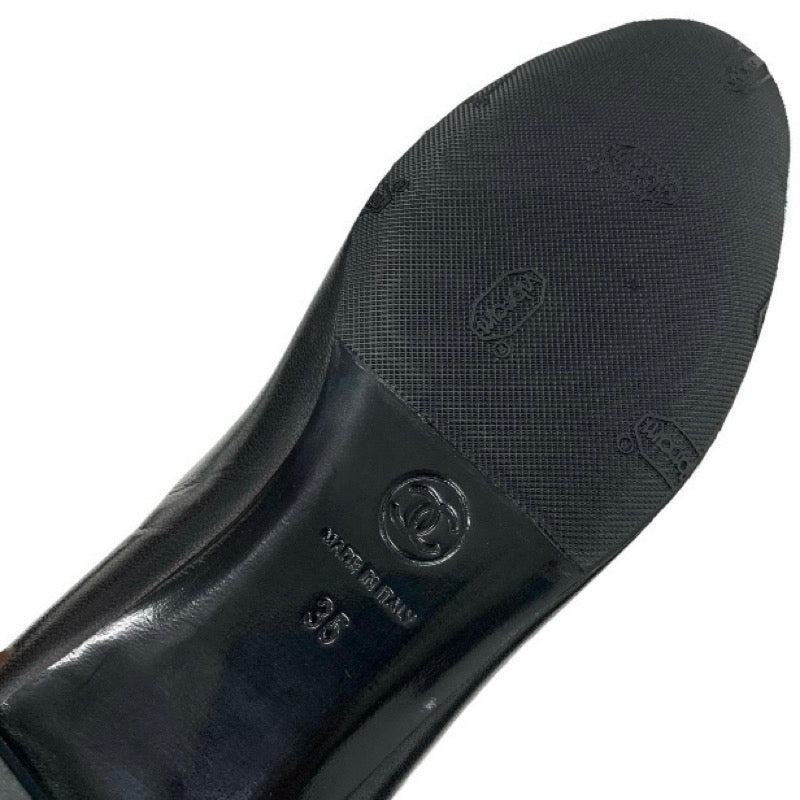 シャネル CHANEL ブーツ ロングブーツ 靴 シューズ レザー ブラック ココマーク ロゴ