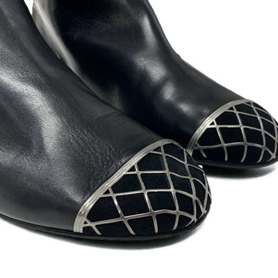 シャネル CHANEL ブーツ ロングブーツ 靴 シューズ レザー ブラック ココマーク ロゴ