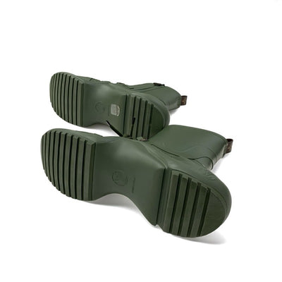 ルイヴィトン LOUIS VUITTON アークライトライン モノグラム ブーツ ショートブーツ 靴 シューズ ラバー カーキ LVサークルロゴ レースアップ レインブーツ