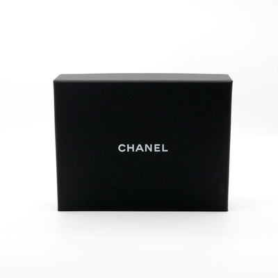 シャネル CHANEL ヘアアクセサリー シルク ブラック ホワイト ココマーク ロゴ リボン シュシュ ヘアゴム
