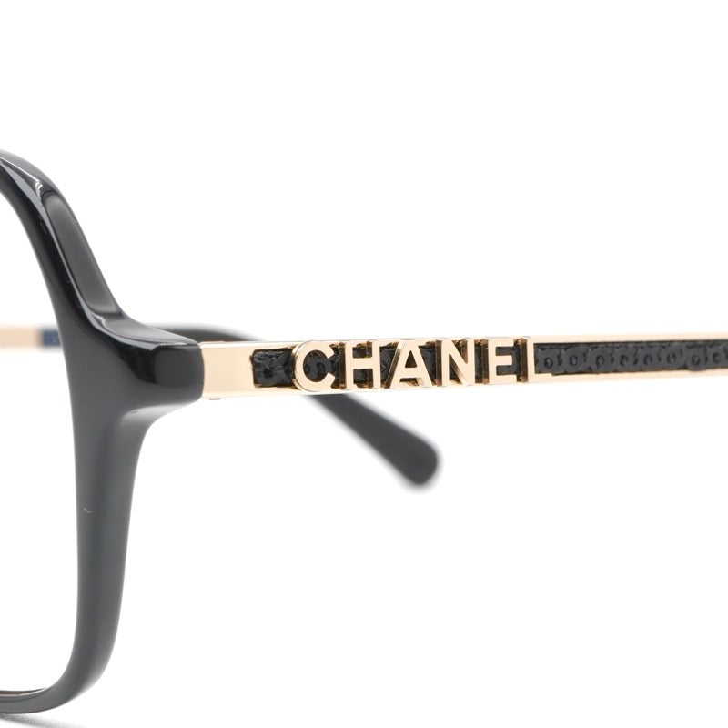 シャネル CHANEL メガネ ブラック ゴールド ココマーク スパンコール アイウェア ロゴ