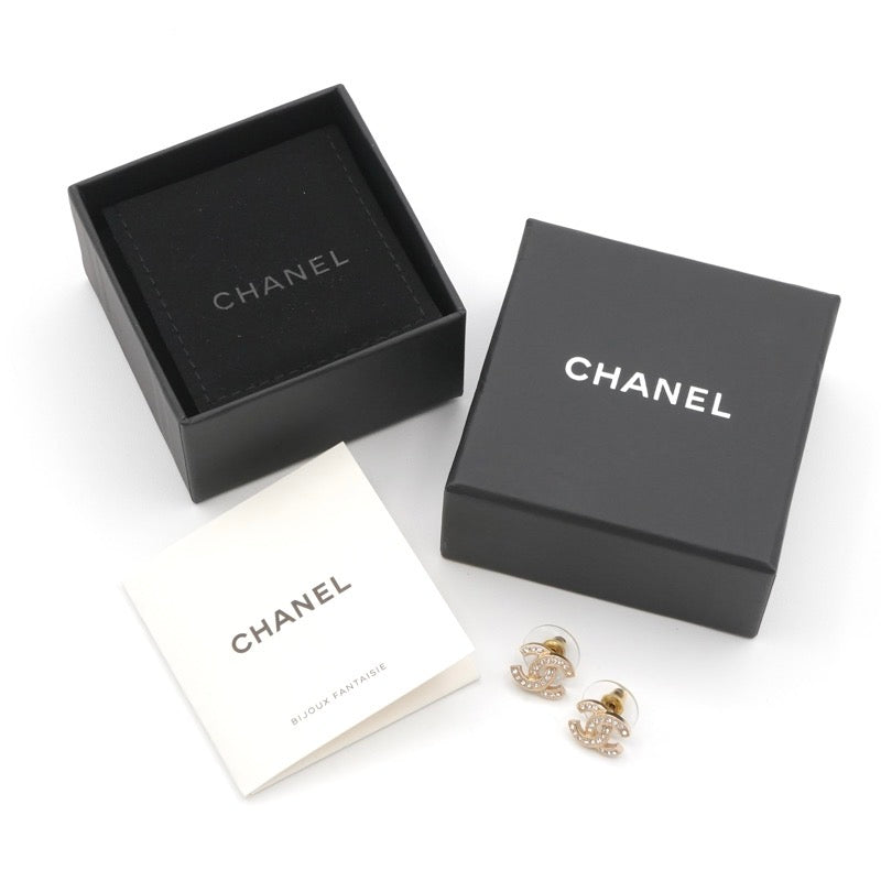 シャネル CHANEL ピアス イヤリング ゴールド ココマーク ラインストーン