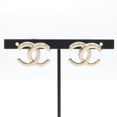 シャネル CHANEL ピアス イヤリング ゴールド ココマーク ラインストーン