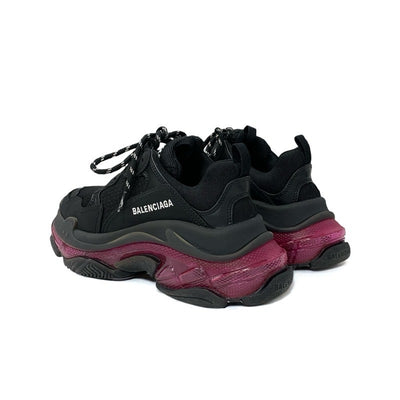バレンシアガ BALENCIAGA トリプルS スニーカー 靴 シューズ メッシュ スエード レザー ブラック ピンク ロゴ ダブルフォーム