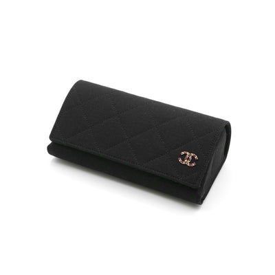 シャネル CHANEL サングラス ブラック ゴールド ロゴ レクタングルシェイプ チェーン アイウェア