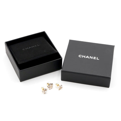 シャネル CHANEL ピアス イヤリング ゴールド ココマーク ラインストーン クローバー 3点セット