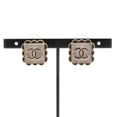 シャネル CHANEL ピアス イヤリング ゴールド ブラック グレー ココマーク