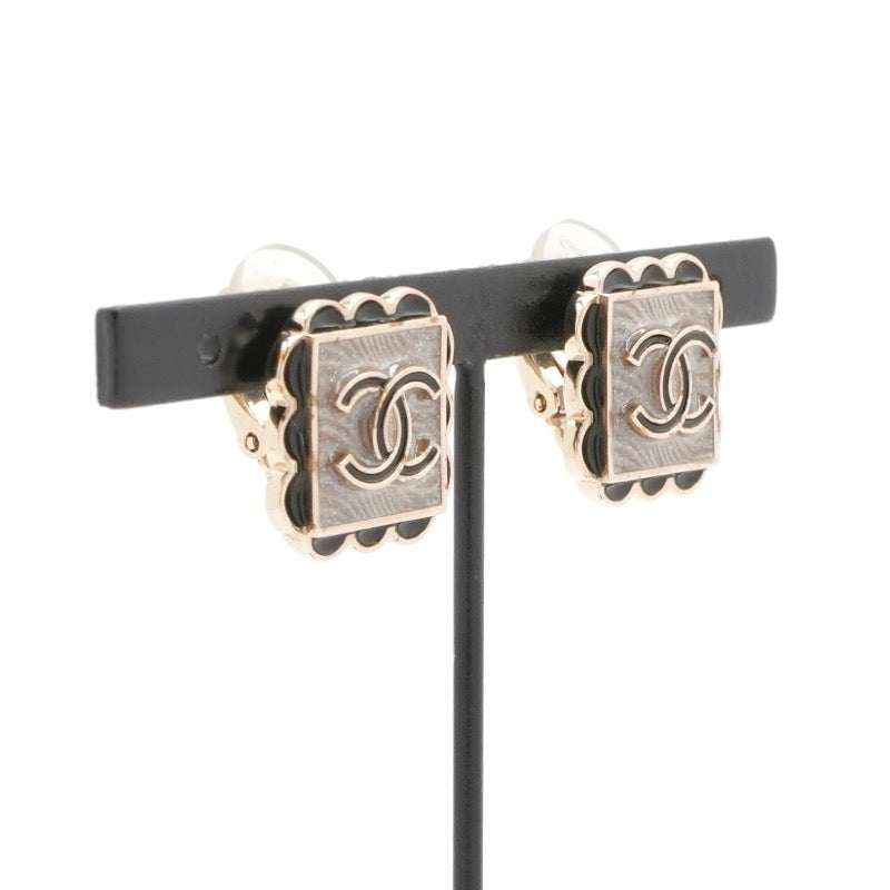シャネル CHANEL ピアス イヤリング ゴールド ブラック グレー ココマーク