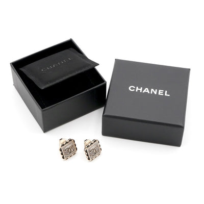 シャネル CHANEL ピアス イヤリング ゴールド ブラック グレー ココマーク