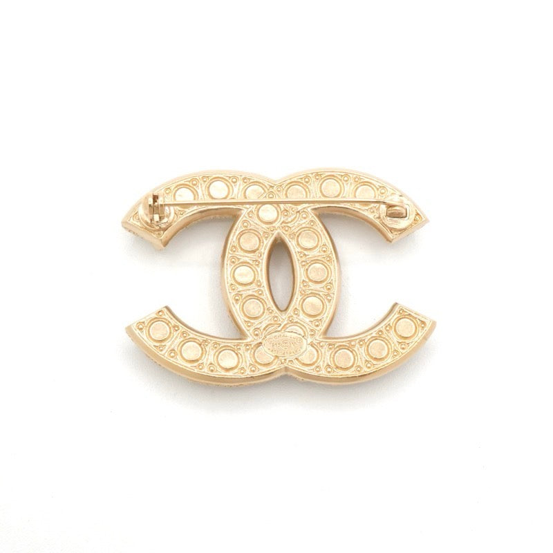 シャネル CHANEL ブローチ コサージュ ゴールド ココマーク ラインストーン