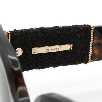 シャネル CHANEL サングラス ブラウン ゴールド ココマーク ツイード アイウェア ロゴ